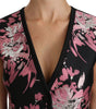 Dolce & Gabbana Black Pink Floral Waistcoat Vest Blouse Top