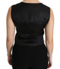 Dolce & Gabbana Black Dotted Waistcoat Vest Blouse Top