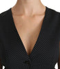 Dolce & Gabbana Black Dotted Waistcoat Vest Blouse Top