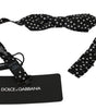 Dolce &amp; Gabbana Elegant Black Polka Dot Silk Bow Tie