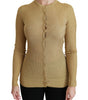 Dolce & Gabbana Gold Long Sleeve Cardigan Viscose Sweater