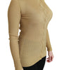 Dolce & Gabbana Gold Long Sleeve Cardigan Viscose Sweater