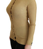Dolce & Gabbana Gold Long Sleeve Cardigan Viscose Sweater