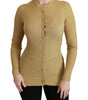 Dolce & Gabbana Gold Long Sleeve Cardigan Viscose Sweater