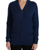 Dolce & Gabbana Blue Button Cardigan Virgin Wool Sweater