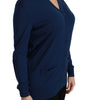 Dolce & Gabbana Blue Button Cardigan Virgin Wool Sweater