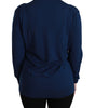 Dolce & Gabbana Blue Button Cardigan Virgin Wool Sweater