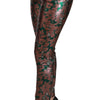 Dolce & Gabbana Green Bronze Leaf Tights Skinny Pants