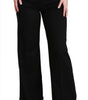 Dolce & Gabbana Black Wide Leg Flared Trouser Cashmere Pants