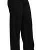 Dolce & Gabbana Black Wide Leg Flared Trouser Cashmere Pants