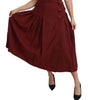 Dolce & Gabbana Elegant Red High Waist Virgin Wool Skirt