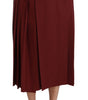 Dolce & Gabbana Elegant Red High Waist Virgin Wool Skirt