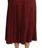 Dolce & Gabbana Elegant Red High Waist Virgin Wool Skirt