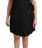 Dolce & Gabbana Black Stretch Satin Jacquard Mini Dress