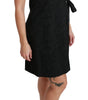 Dolce & Gabbana Black Stretch Satin Jacquard Mini Dress