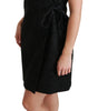Dolce & Gabbana Black Stretch Satin Jacquard Mini Dress