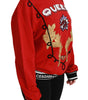 Dolce & Gabbana Red Queen Sequined Love Pullover Sweater