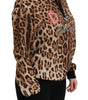 Dolce & Gabbana Brown Hooded Studded Ayers Leopard Sweater
