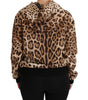Dolce & Gabbana Brown Hooded Studded Ayers Leopard Sweater