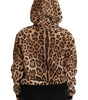 Dolce & Gabbana Brown Hooded Studded Ayers Leopard Sweater