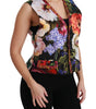Dolce & Gabbana Multicolor Floral Sleeveless Waistcoat Top Vest