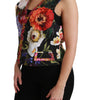 Dolce & Gabbana Multicolor Floral Sleeveless Waistcoat Top Vest