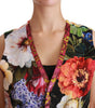Dolce & Gabbana Multicolor Floral Sleeveless Waistcoat Top Vest