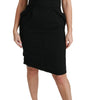 Dolce & Gabbana Black Sheath Stretch Formal Dress