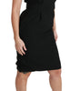 Dolce & Gabbana Black Sheath Stretch Formal Dress