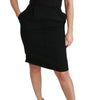 Dolce & Gabbana Black Sheath Stretch Formal Dress