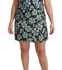 Dolce & Gabbana Blue Floral Brocade Gown Shift Dress