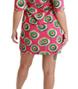 Dolce & Gabbana Pink Silk Cup Cake Shift Stretch Dress