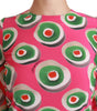 Dolce & Gabbana Pink Silk Cup Cake Shift Stretch Dress