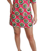 Dolce & Gabbana Pink Silk Cup Cake Shift Stretch Dress