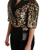 Dolce & Gabbana Blazer Gold Leopard Sequined Jacket