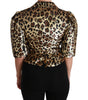 Dolce & Gabbana Blazer Gold Leopard Sequined Jacket