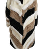 Dolce & Gabbana Sheep Fur Shearling Cape Jacket Coat