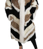 Dolce & Gabbana Sheep Fur Shearling Cape Jacket Coat