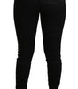 Dolce & Gabbana Black Lace Skinny High Waist Cotton Pants