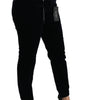 Dolce & Gabbana Blue Corduroy Mid Waist Skinny Pants Jeans
