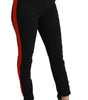 Dolce & Gabbana Black Skinny Stretch Fox Head Cotton Pants