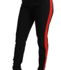 Dolce & Gabbana Black Skinny Stretch Fox Head Cotton Pants