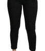 Dolce & Gabbana Black Brocade Skinny High Waist Pants