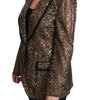 Dolce & Gabbana Gold Black Lace Blazer Coat Floral Jacket