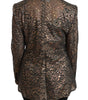 Dolce & Gabbana Gold Black Lace Blazer Coat Floral Jacket