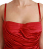 Dolce & Gabbana Red Silk Stretch Mermaid Bodycon Dress