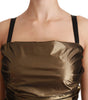 Dolce & Gabbana Nylon Bronze Bodycon Sheath Mini Dress