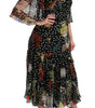 Dolce & Gabbana Black Sea Fish Sicily A-line Shift Dress
