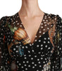 Dolce & Gabbana Black Sea Fish Sicily A-line Shift Dress
