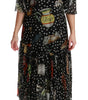 Dolce & Gabbana Black Sea Fish Sicily A-line Shift Dress